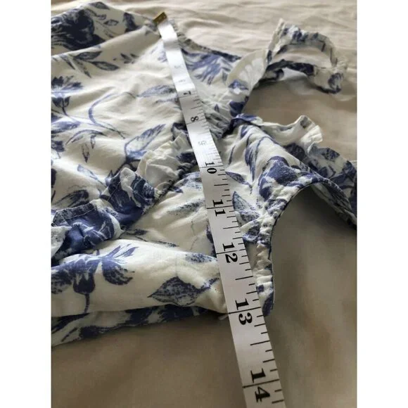 Gap Kids Blue Floral Sleeveless Ruffle Dress Girls M (8) Easter Sundress Cottage - Picture 7 of 9